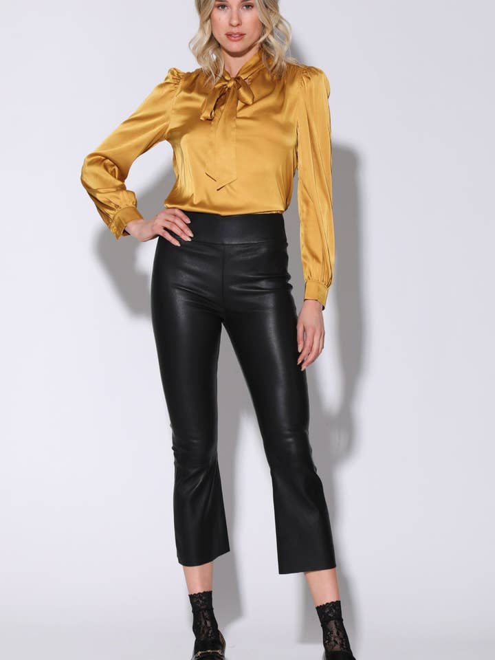 Calça Luisa, Preta - Pele Elástica por atacado de Walter Baker