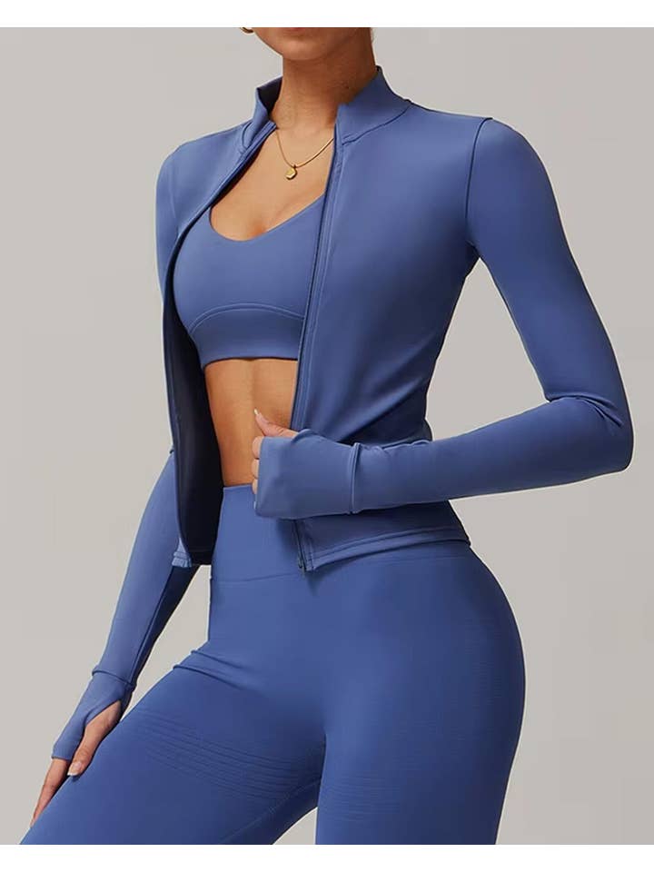 lilyandlaceboutique - Wholesale Trainingsjack - Dames - Gegraveerd naadloos sportjack4