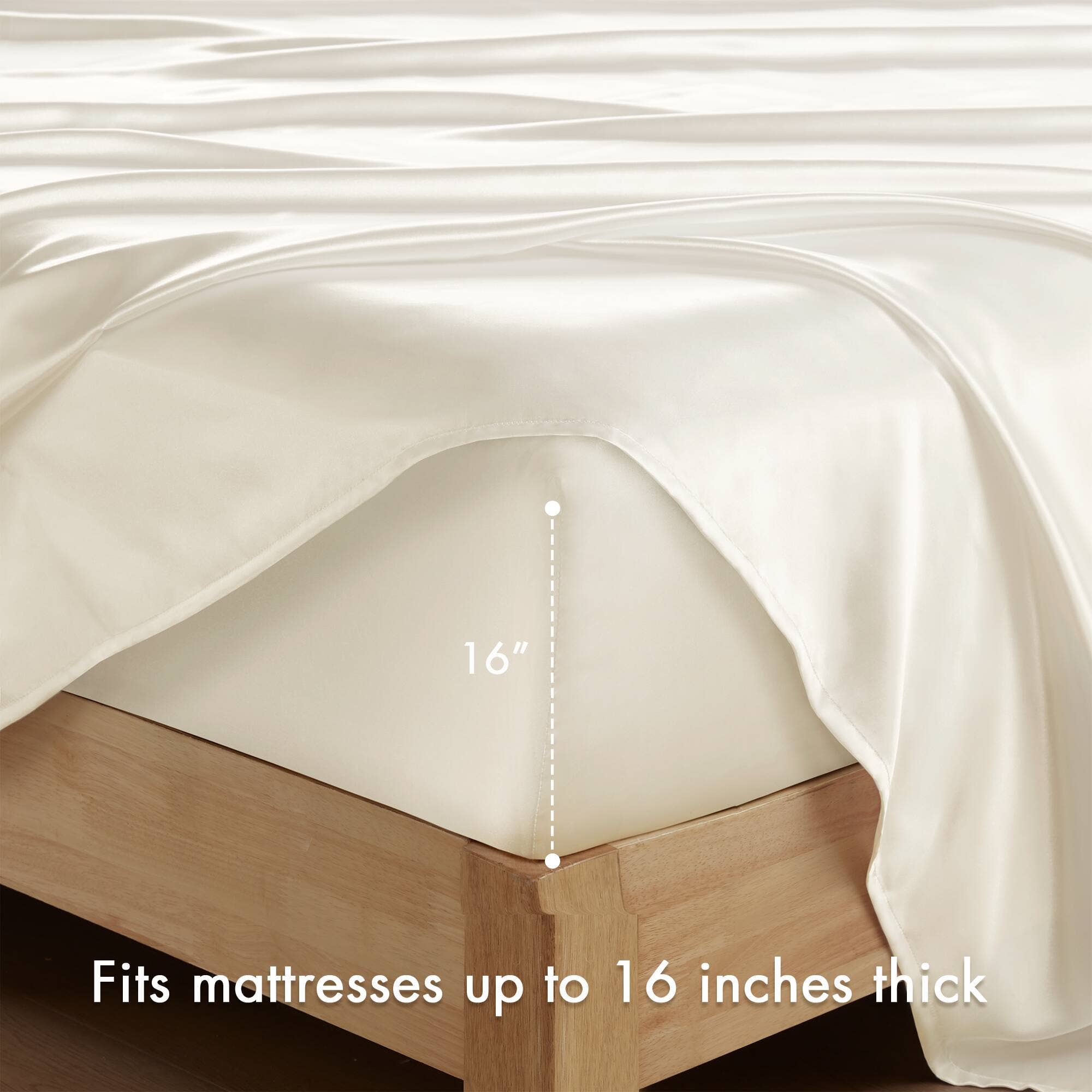 Olliix - Wholesale Sheet Set - Luxury Satin 6-Piece Sheet Set, Ivory24