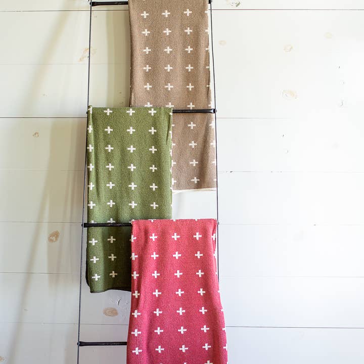 Modern Burlap - Wholesale Throw Blanket - Made in the USA | Mini Swiss Cross Knit Throw6