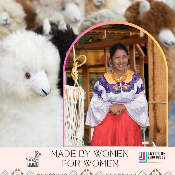 LATITUDE ZERO GOODS - Wholesale Wrap - Women's - Canelo - Beige Alpaca Wool Shawl2