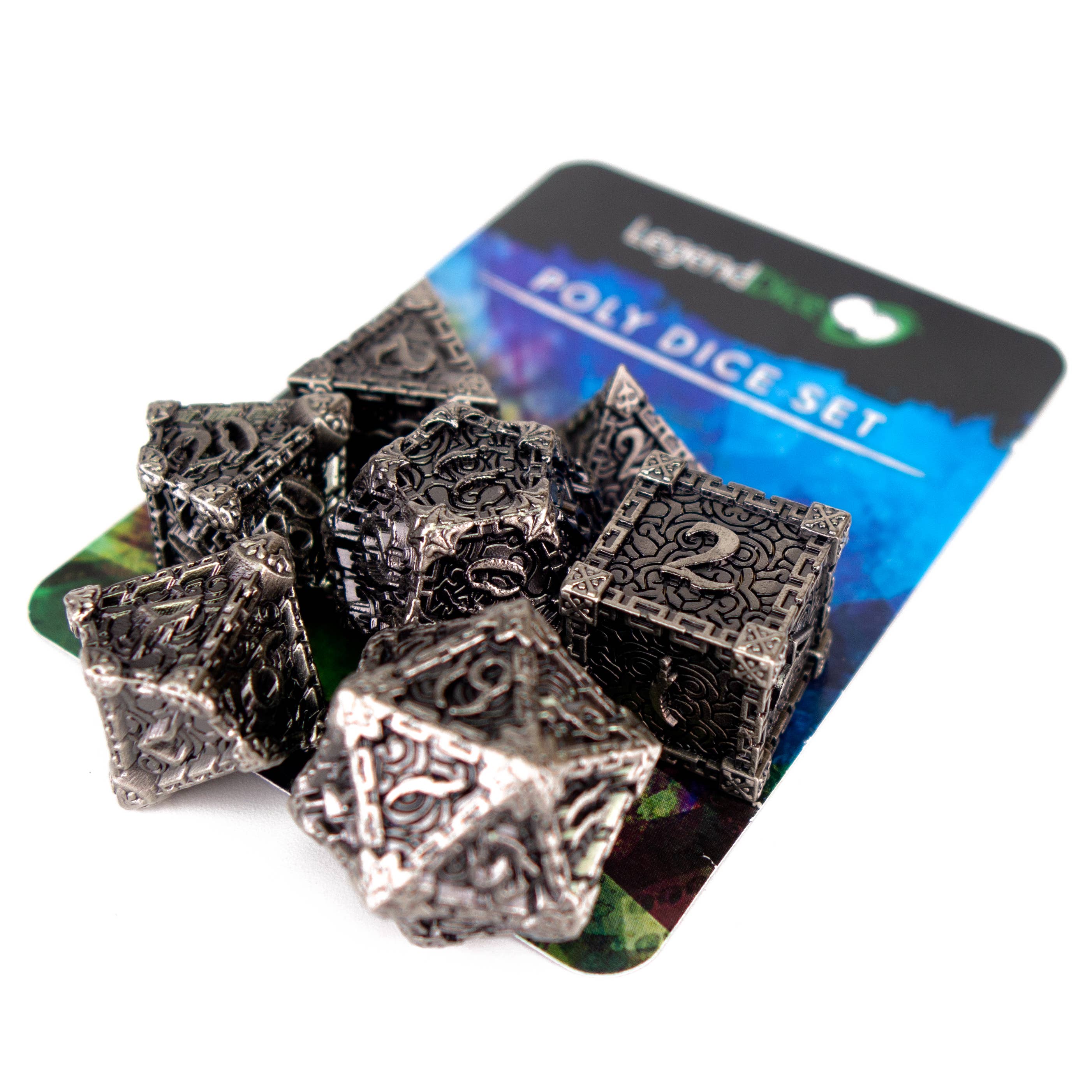 Trade Dice – wholesale Dice – Metal Mystery Display - Random METAL Poly Dice Sets - x56