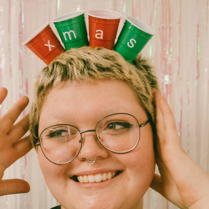 Funny Shot Cup Christmas Party Headband for wholesale by Ninalem's Party