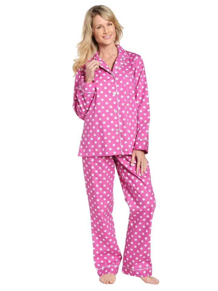 Noble Mount - Wholesale Sleepwear Set - Women's - Women's 100% Cotton Poplin Pajama Set