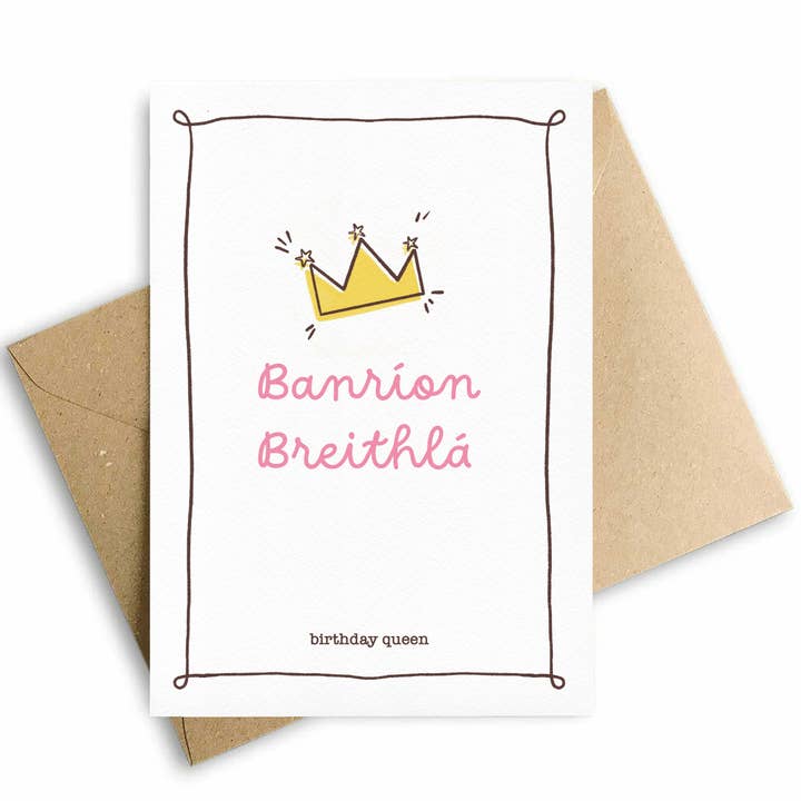 Birthday Queen Card for wholesale by Prints of Ireland