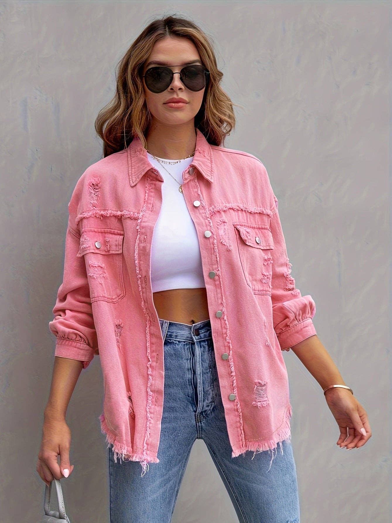 Marayn - Wholesale Denim Jacket - Women's - 2025 Oversized Denim Jacket Womens Distressed Style42