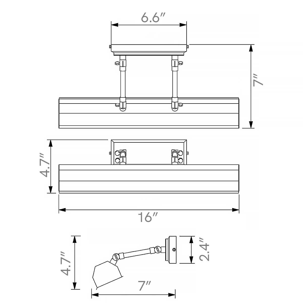 Lucas McKearn - Wholesale Sconce - Chawton 1 Light Medium Picture Light in Aged Brass2