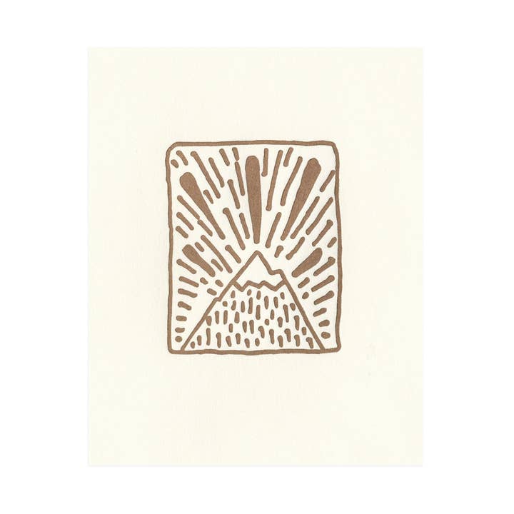 Mountain Burst - Letterpress Print for wholesale by byHarryDiaz