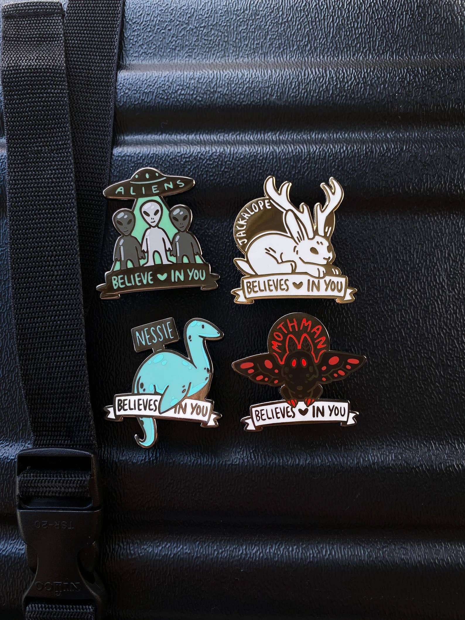 rosefinchie - Wholesale Lapel Pin/Button - Mothman Motivational Cryptids Hard Enamel Pin2