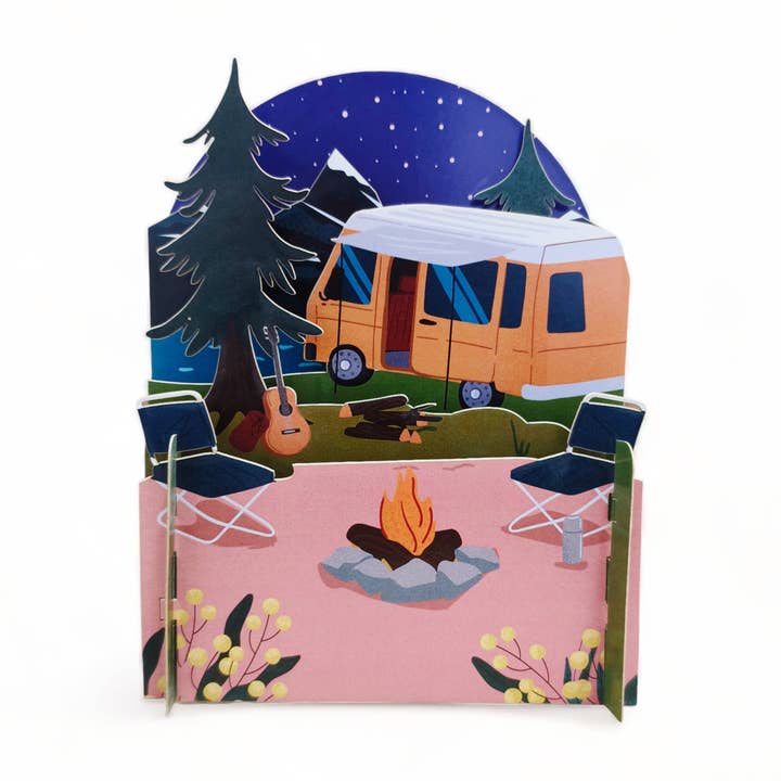 Miniature World pop-up-kort -Camping for engroshandel hos Alljoy Design