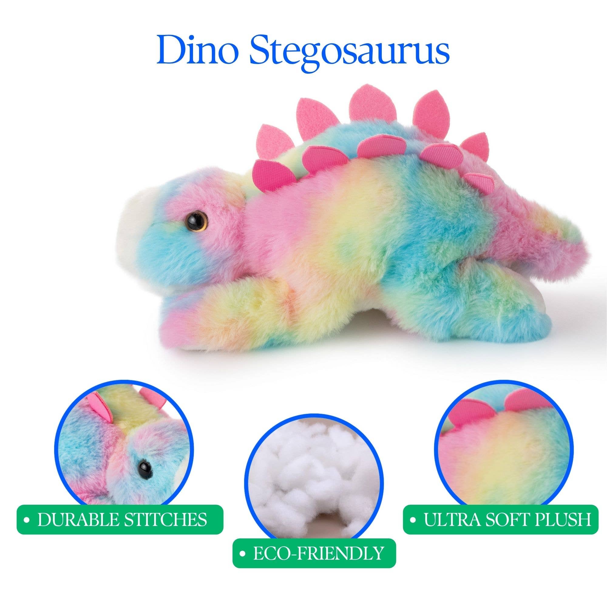 The Petting Zoo - Venta al por mayor Peluche - Niños y bebés - Scoopz Dino Stegosaurio /Dinosaurio Pequeño 8" (20cm)7