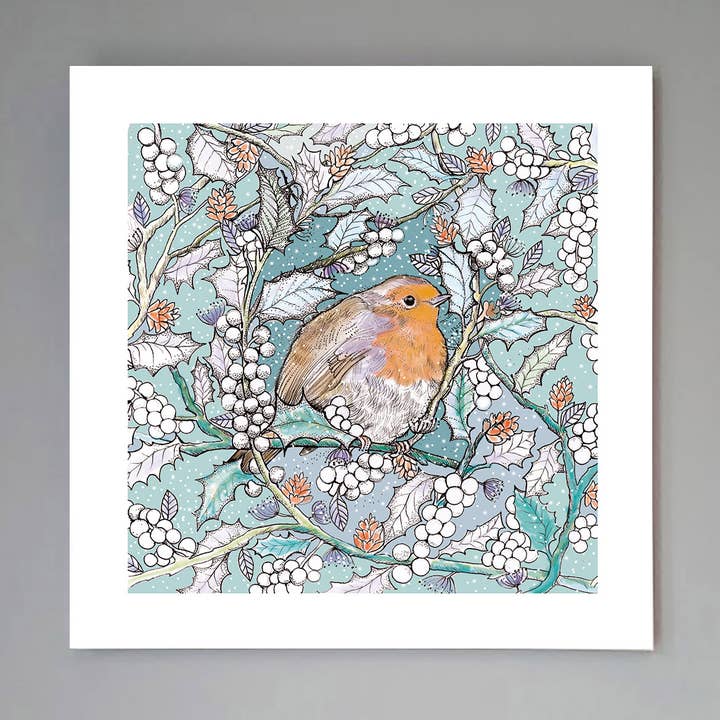 'Plump Robin' Kunsttryk for engroshandel hos Fay's Studio