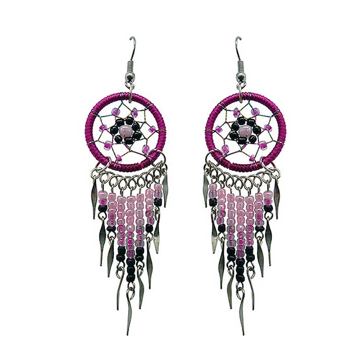 Pichincha - Vente Boucles d'oreilles pendantes - Boucles d'oreilles pendantes en métal à perles longues Daisy Dream Catcher2
