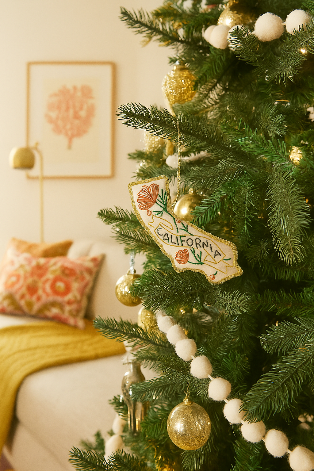 Matr Boomie Fair Trade - Vendita all'ingrosso Decorazione - Ornamento in tessuto con perline di papavero della California2