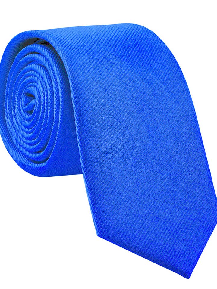 ELEKTRISCHE BLAUWE ZIJDEN STROPDAS voor wholesale door Josvil