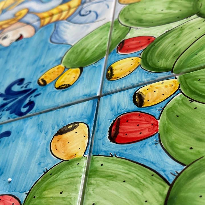 DD Ceramiche Siciliane - Wholesale Wall Tile - Paladino Ceramica Caltagirone Mosaic Panel cm 60x60 Hand-decorated tiles3