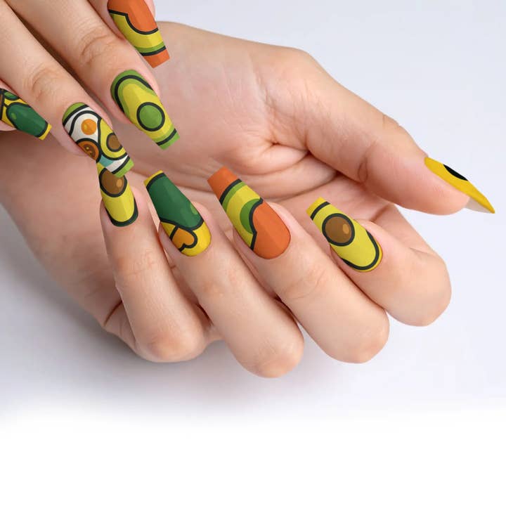 FYNE BODY - Wholesale Press-on/fake nails - Avocado Blossom Delight Avocado Press-On Nails29