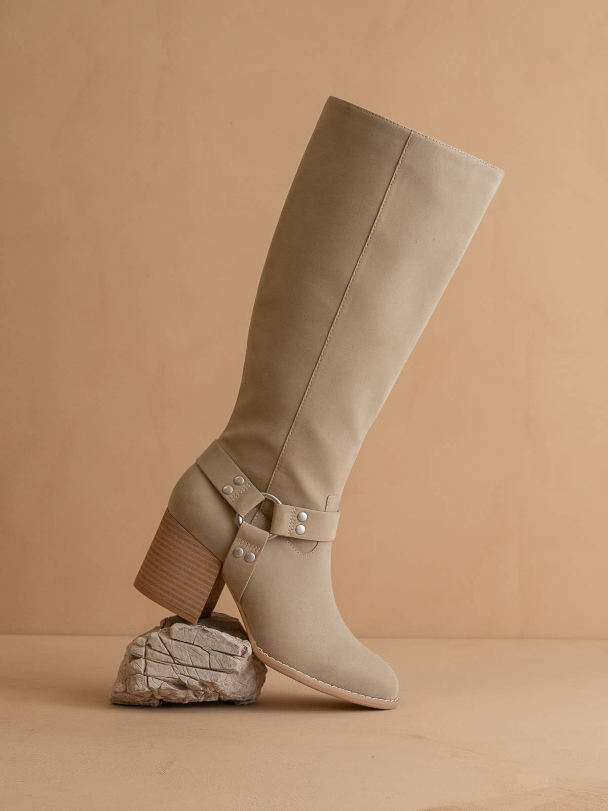 The Hollie | Taupe Knee High Bucket Boot for wholesale on Faire3