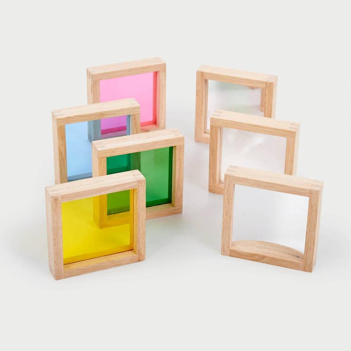 Ensembles de 7 carrés sensoriels en bois de caoutchouc pour la vente par Commotion (Europe) BV