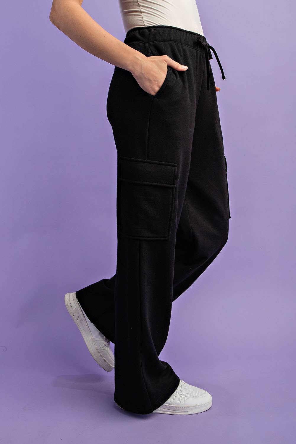 Rae Mode - Wholesale Pants - Women's - FRENCH TERRY STRAIGHT CARGO SWEATPANT9