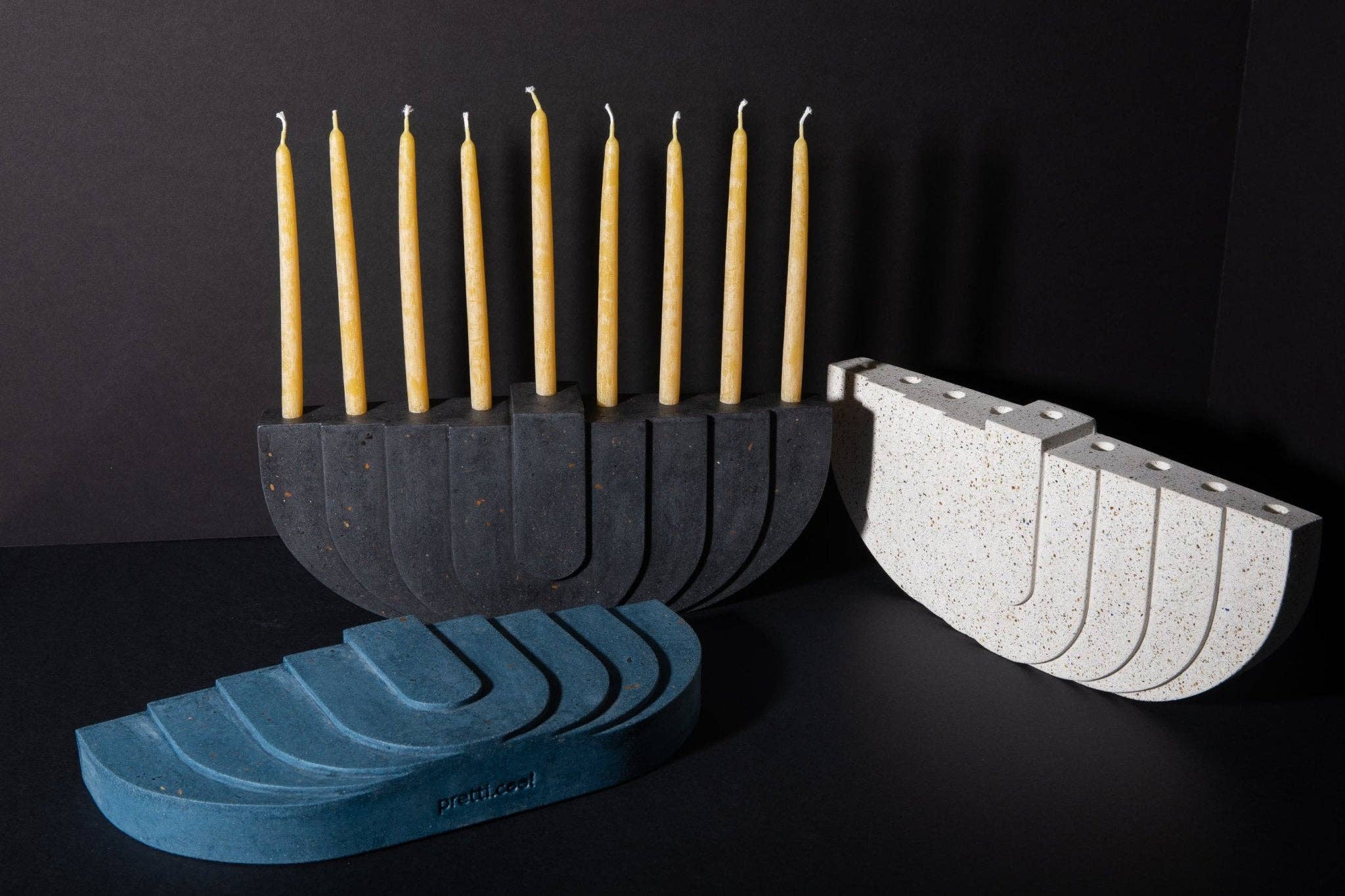 pretti.cool - Wholesale Menorah - Menorah | Black Terrazzo3