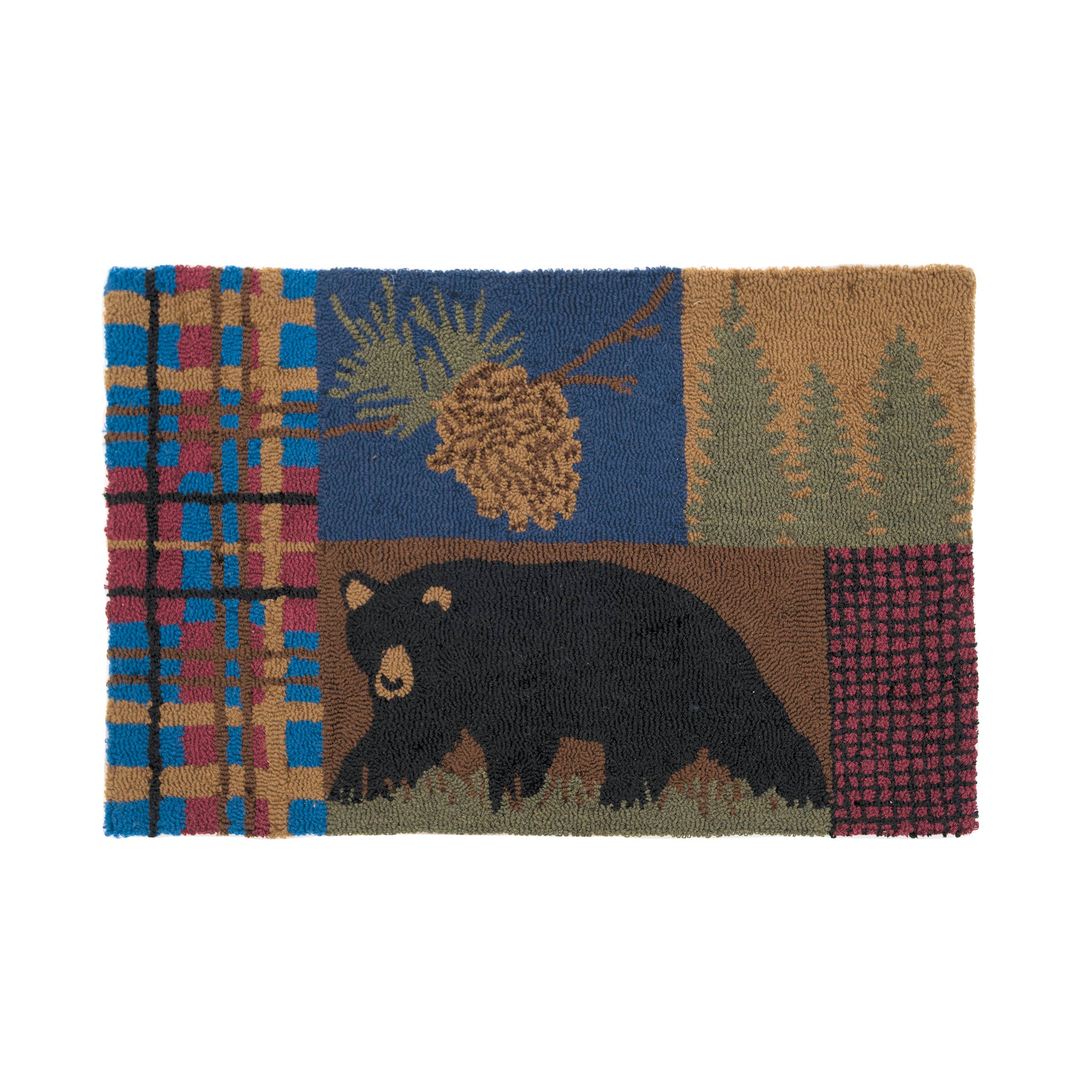 C&F Home - Wholesale Area Rug - SALE Cabin Rutherford Bear Hooked Rug