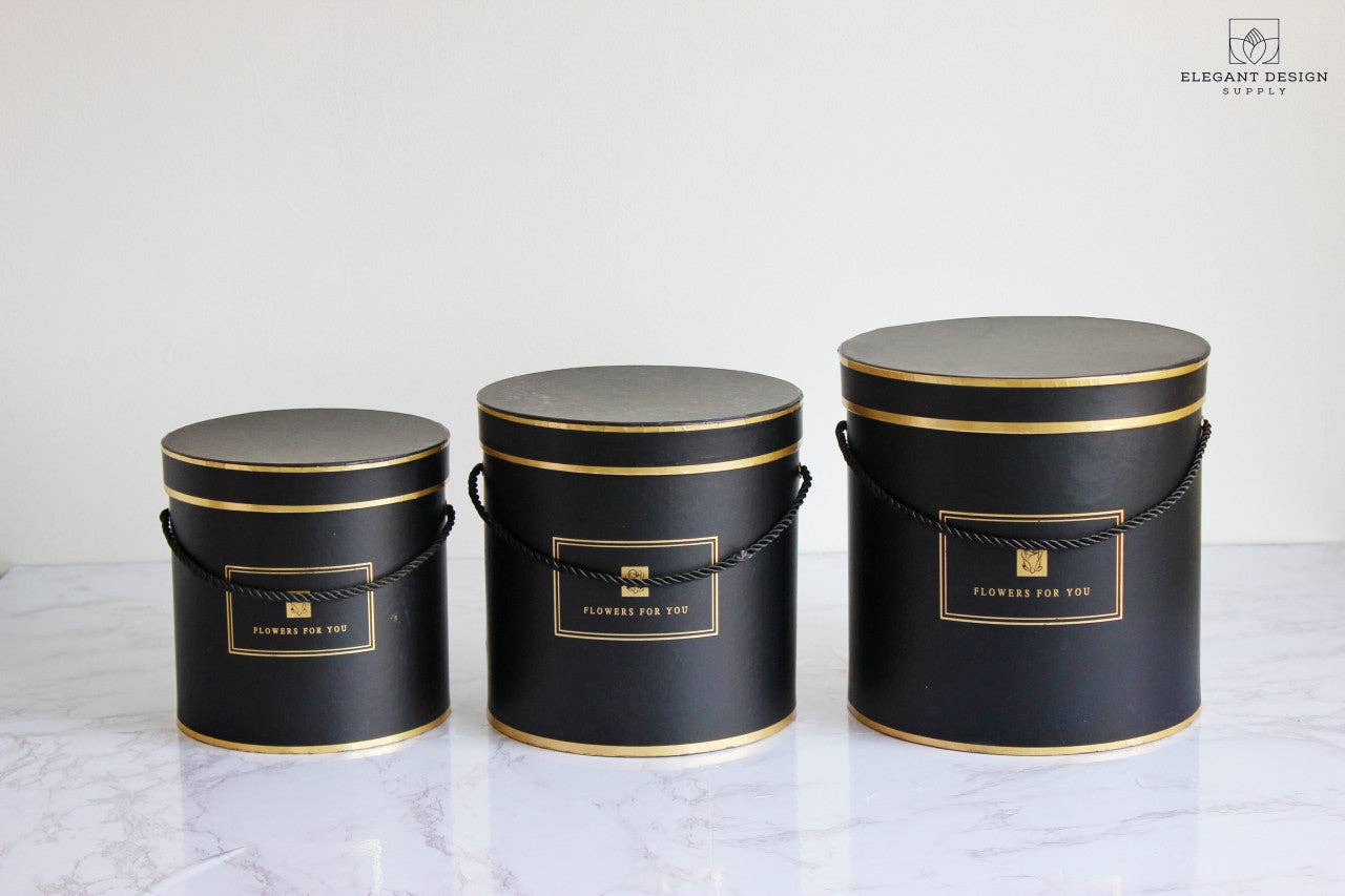 Elegant Design Supply - Wholesale Gift Box - Round "Flowers for you" Hat Flower Box2