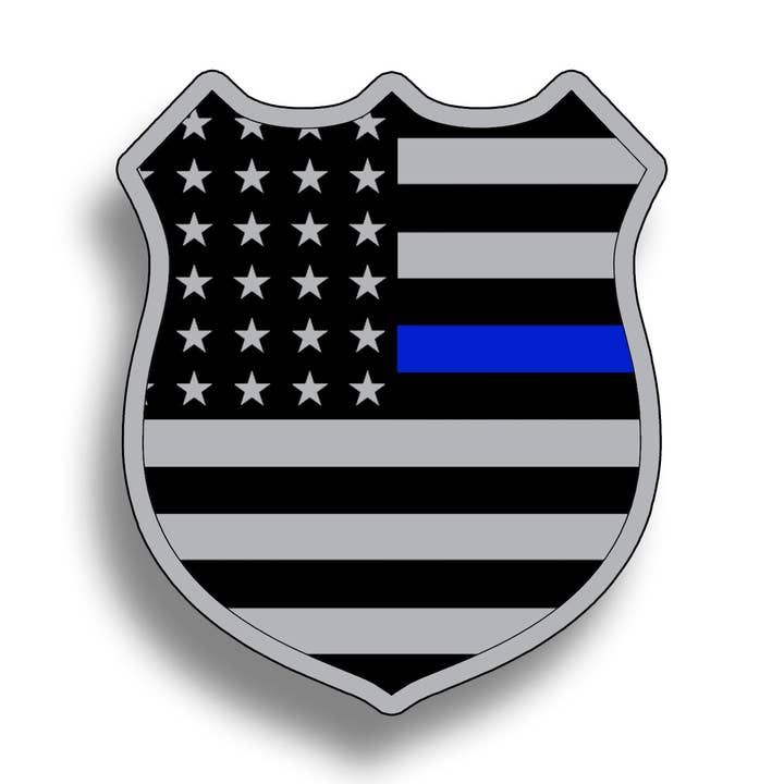 Adesivo con bandiera degli Stati Uniti con logo Blue Line per la vendita all'ingrosso da parte di Real Sticky