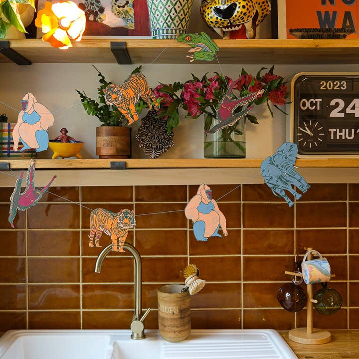 East End Press – wholesale Bunting/garland – UK/EU: Safari Animals Sewn Garland10