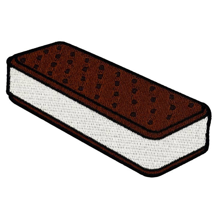Ice Cream Sandwich Embroidered Iron-on Patch for wholesale by Clayton Jewelry Labs
