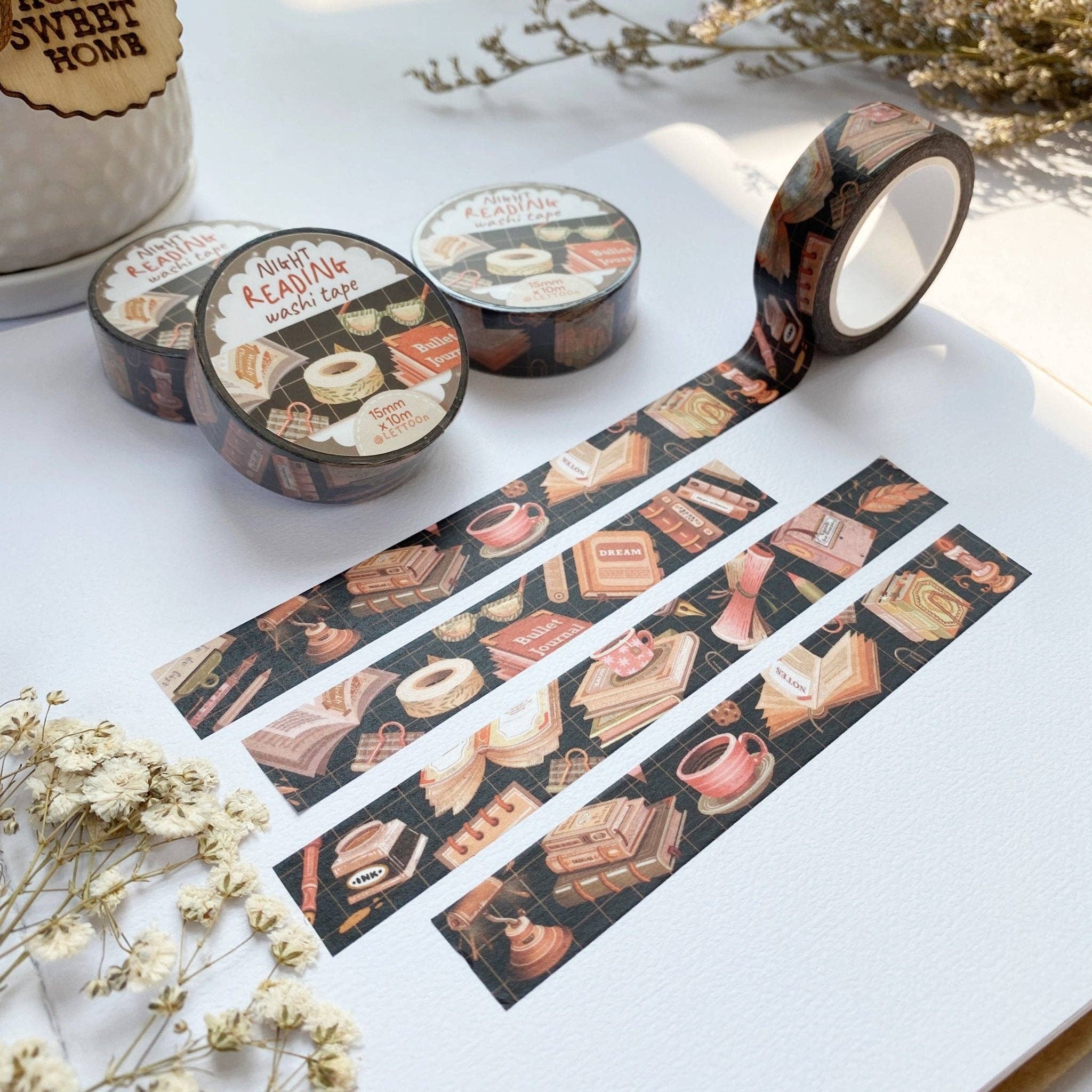 Lettoon – Großhandel Washi-Tape – Washi Tape – Tag- & Nachtlesen für Buchliebhaber4