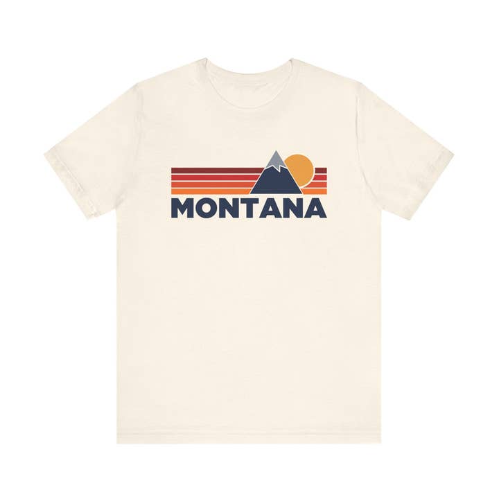 Retro Montana T-shirt, Mountain Tee for wholesale by Hey Mountains