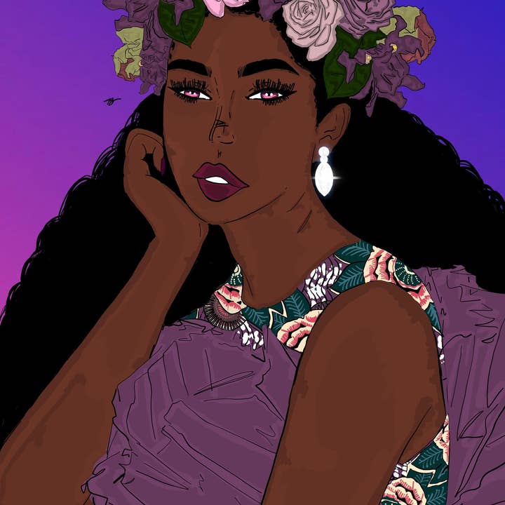 Plakat - Purple Muse for engroshandel hos Afro Garden