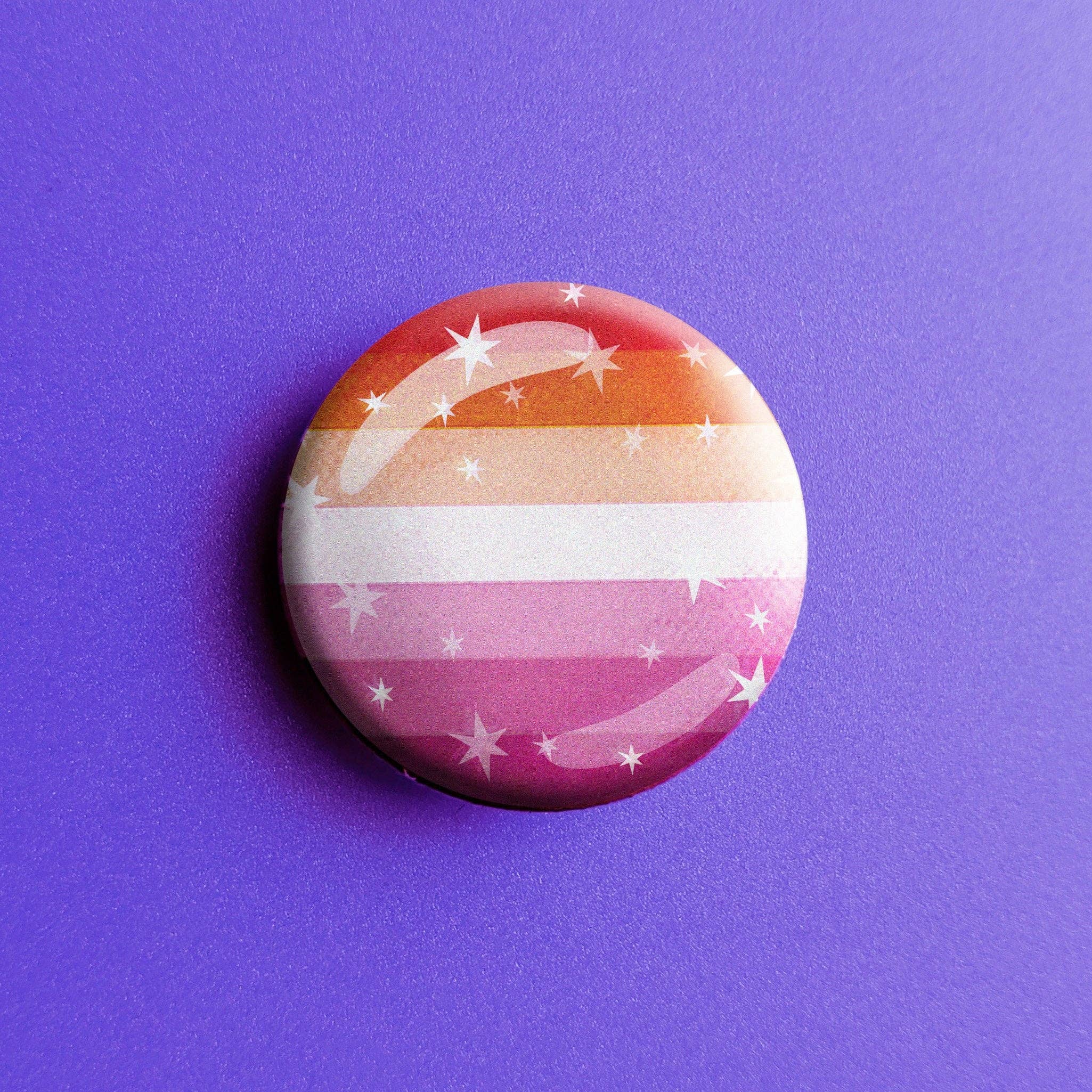 Schlady - Wholesale Lapel Pin/Button - Starry Lesbian Pride Flag - Button Pin1