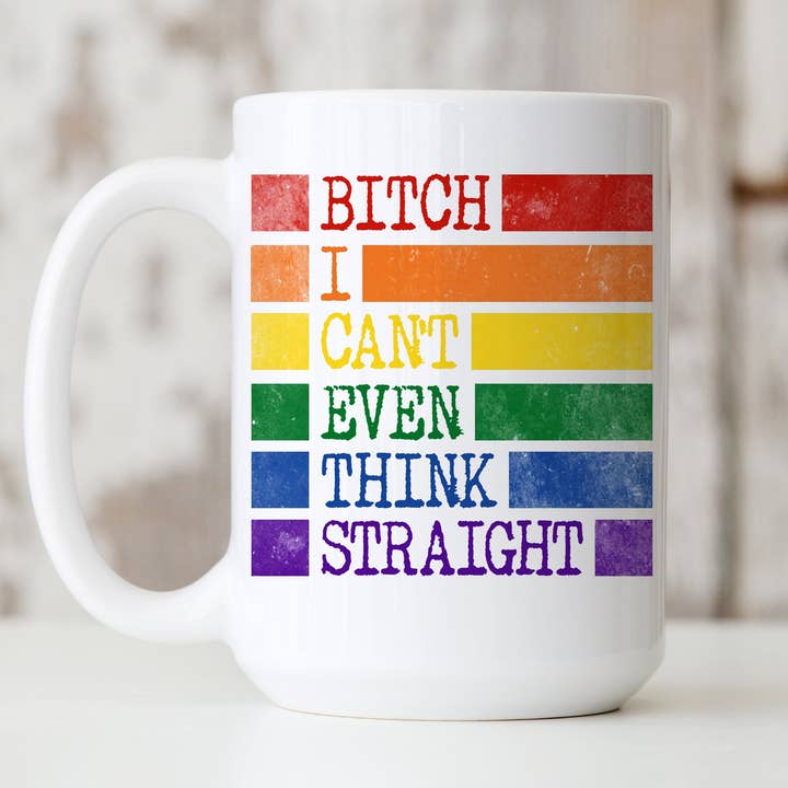 Caneca PRIDE: Can't Think Straight por atacado de Love Letters