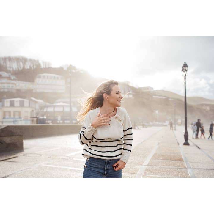 You&Milk - Wholesale Knit Sweater - Women's - Nursing Marinière Sweater - La Mèrinière