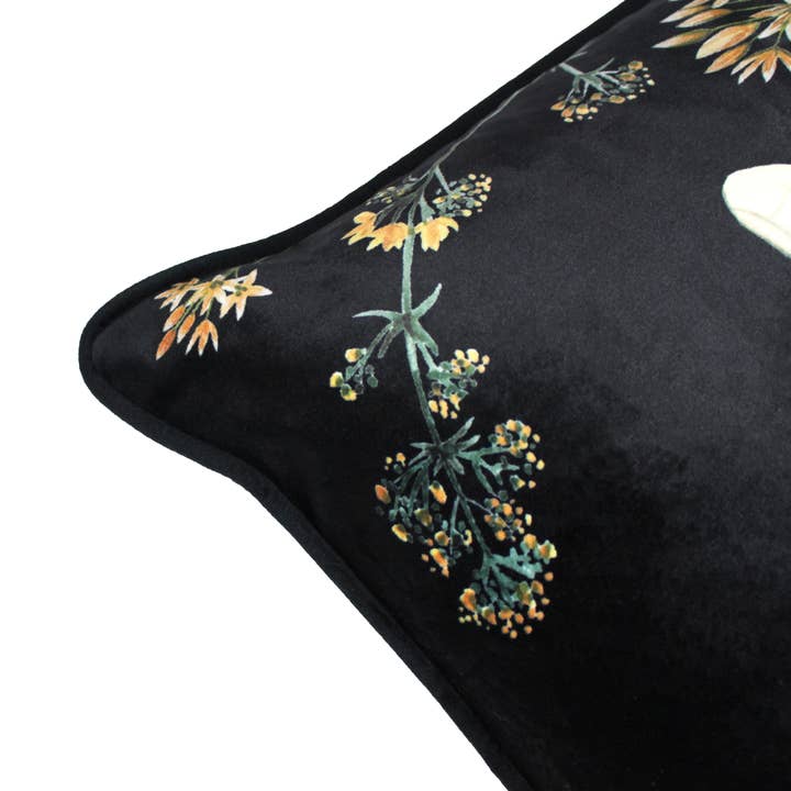 Midnight Garden Bee Cushion Black for wholesale on Faire3