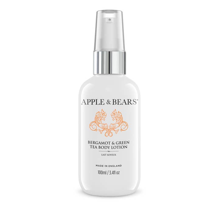Bergamot & Green Tea Body Lotion Travel 100ml/3.4 fl oz for wholesale by APPLE & BEARS