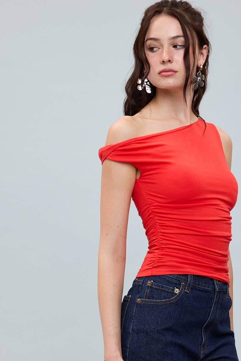 Sky to Moon - Wholesale Tank Top - Women's - ASYMMETRIC ONE-SHOULDER NECK SLIM-FIT TOP19