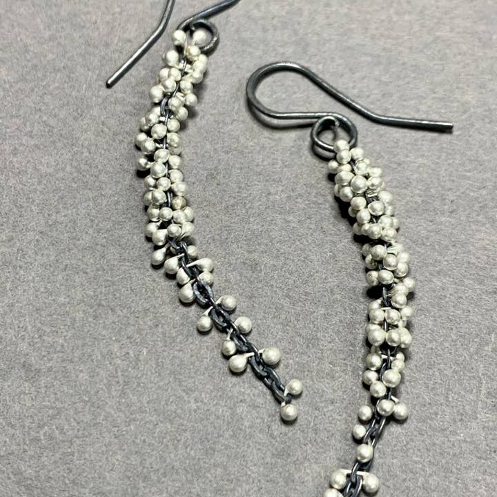 YedOmi Jewelry - Wholesale Dangle Earrings - Wisteria Caviar Earrings- Long2