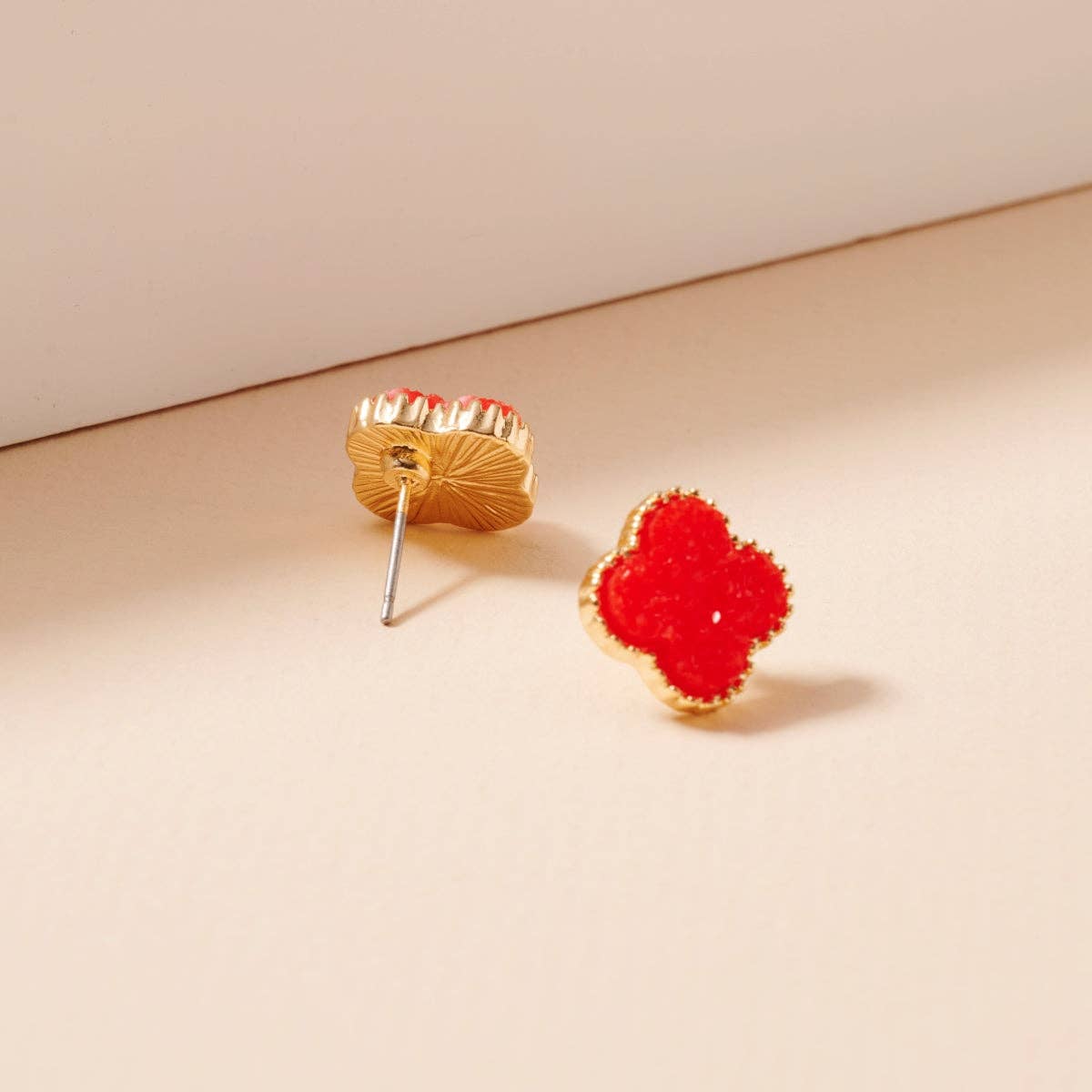 Frem - Wholesale Stud/Post Earrings - Mini Druzy Flower Stud Earrings33