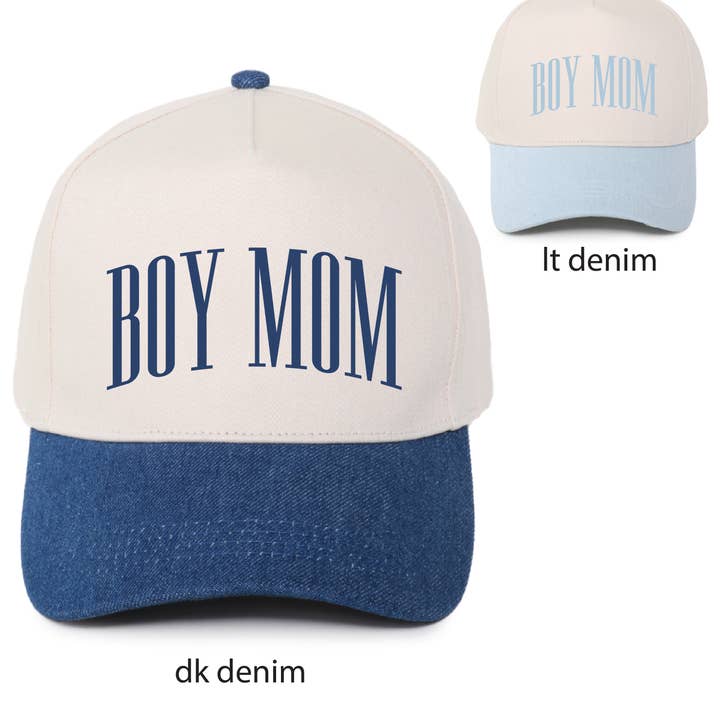 David And Young - Wholesale Baseball Cap - Women's - BOY MOM Embroidery Two Tone 5 Panel Cap1