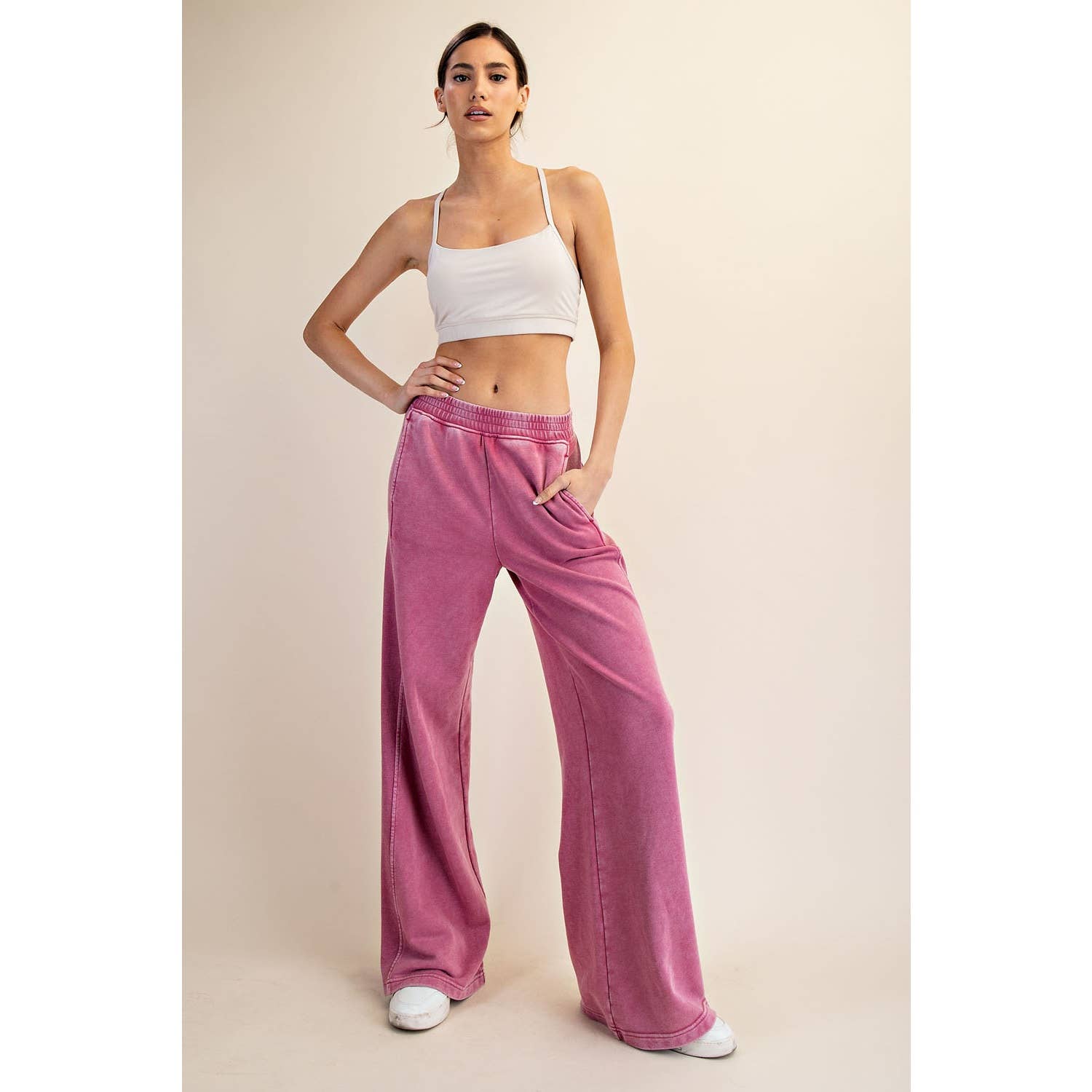 Rae Mode - Vente Pantalon – femme - PANTALON LARGE CÔTÉ CÔTELÉ LAVÉ MINÉRAL11