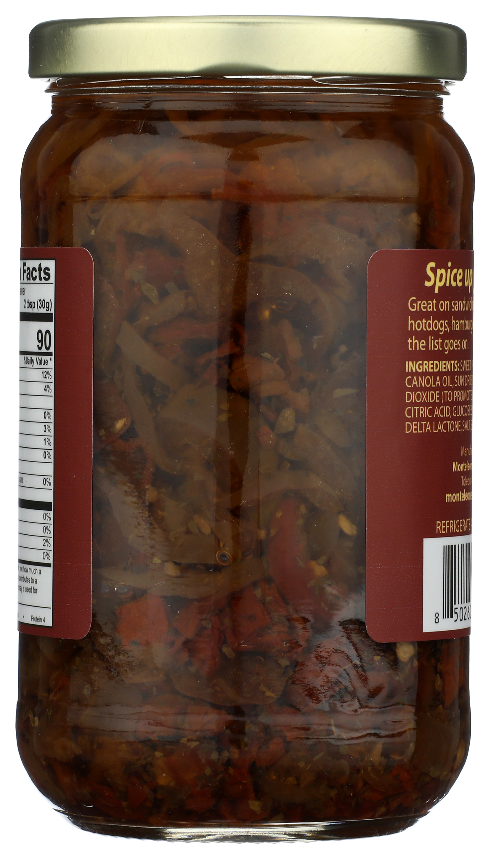 Monteleone Italian Peppers in Oil - Wholesale Pickled Vegetables - Sundried Tomatoes & Hot Peppers in Oil - 15 oz.3