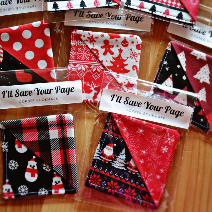 Evergreen View Farm - Wholesale Bookmark - Christmas Holiday Bookmarks Corner Fabric Gifts Readers8