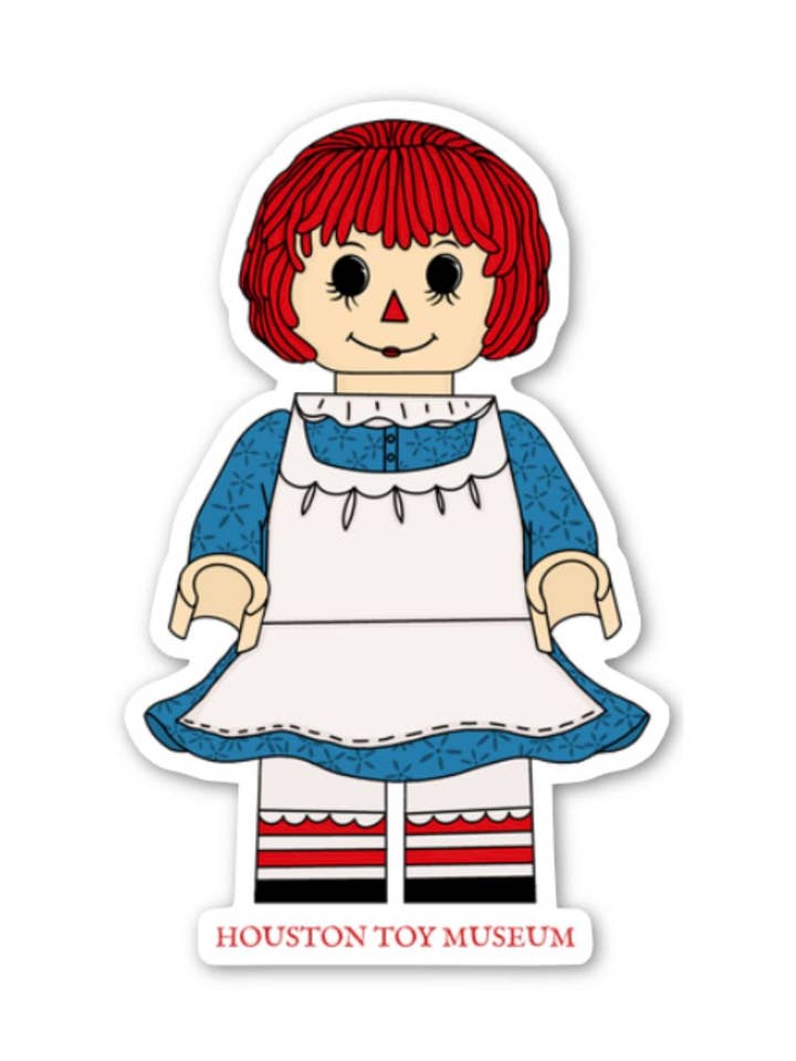Autocolante de Mini Figura Raggedy Ann por atacado de Houston Toy Museum