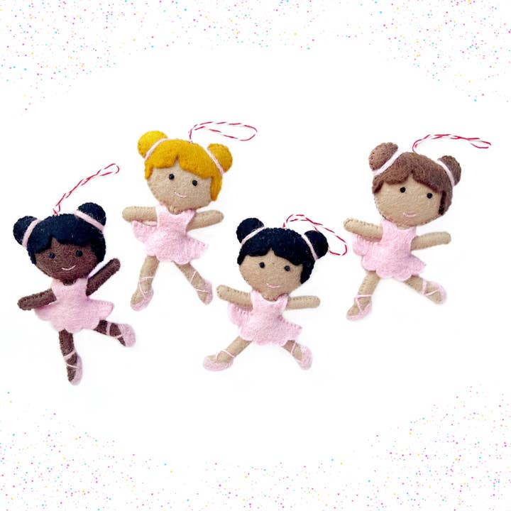Ornaments 4 Orphans - Wholesale Ornament - Ballerina Felt Wool Christmas Ornament4