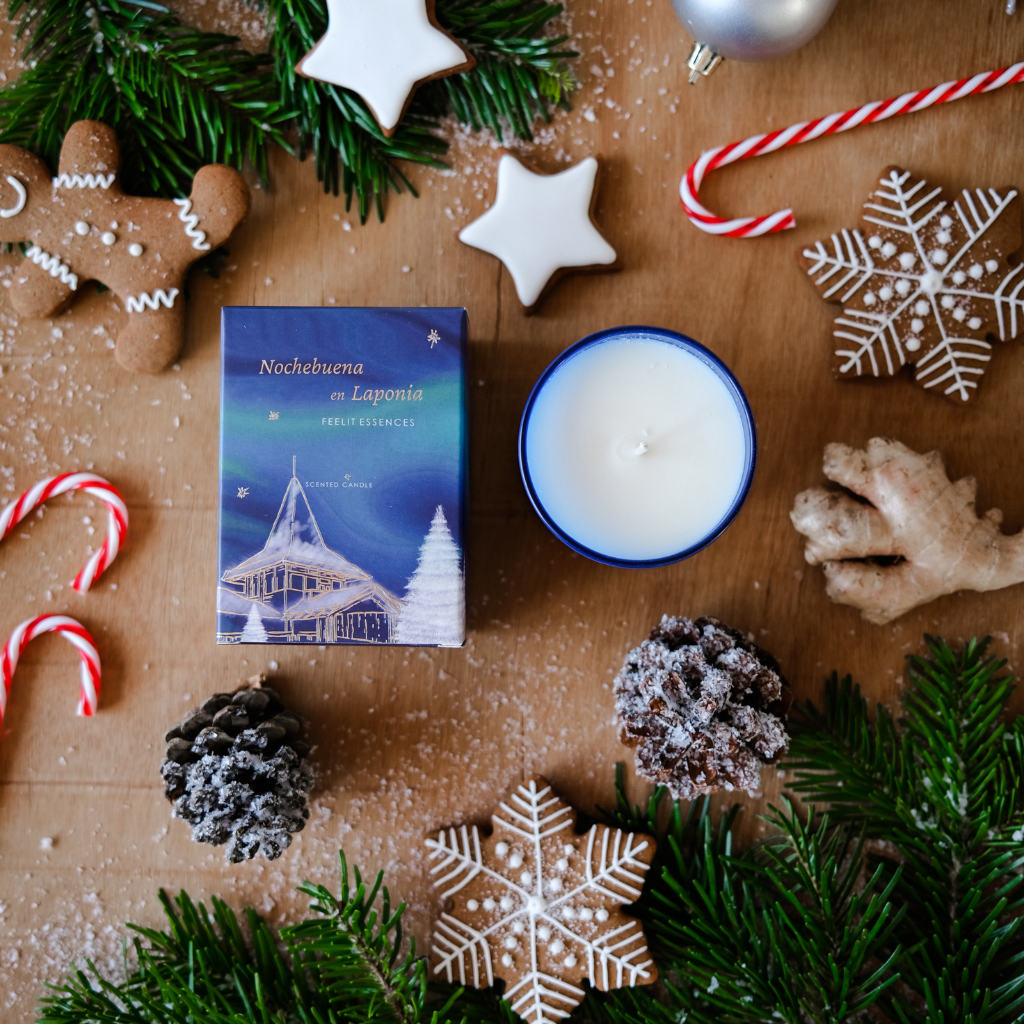 FEELIT-ESSENCES – Großhandel Kerze im Glas / gefüllte Kerze – Duftkerze aus Sojawachs – Weihnachtsabend Kollektion in Lappland3