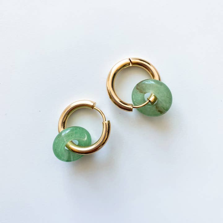 Lotus Haus Studio - Wholesale Dangle Earrings - Forbidden Fruit Loop Hoops