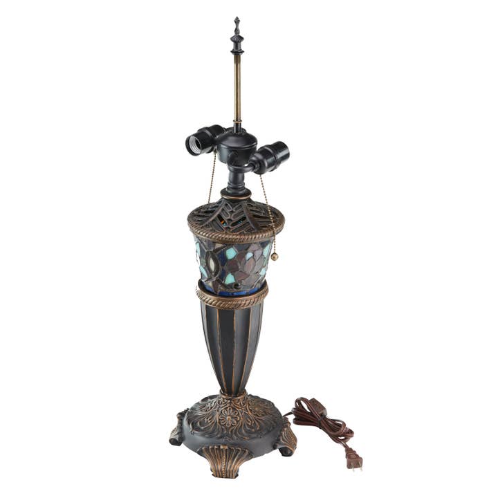 River of Goods - Wholesale Accent/Desk Lamp - 27.5"H Parisian Antique Bell Shade Stained Glass Table Lamp11